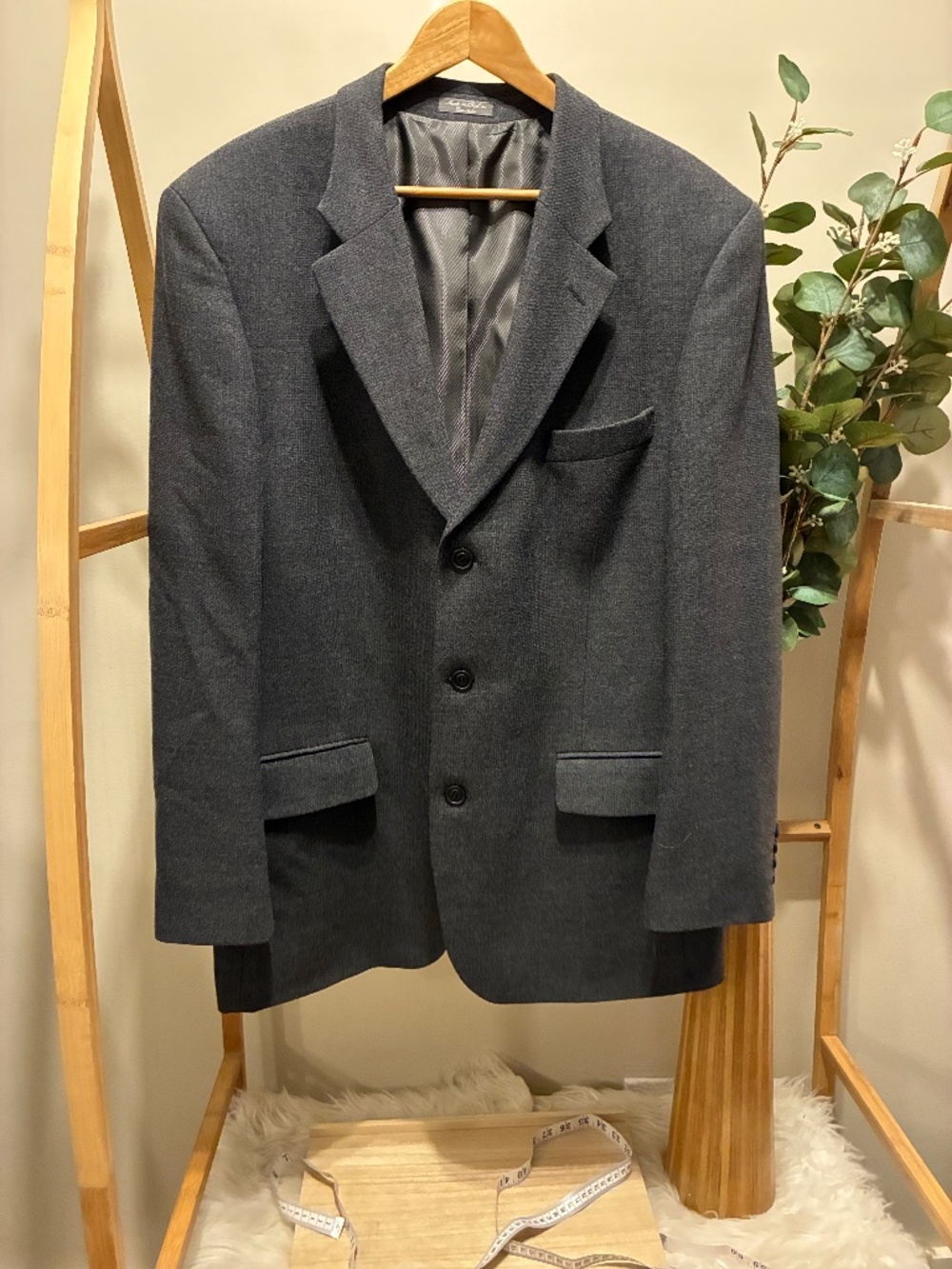 Bellissimo Charcoal 3 Button Suit Blazer